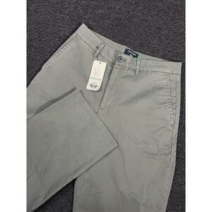 New Dockers Pants Men's 30x27 Green Weekend Chino High Straight Ankle Casual